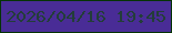 文字の大きさ：5、枠の色：053305、背景の色：492c96、文字の色：233d39 無料ブログパーツのブログ時計