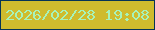 文字の大きさ：3、枠の色：053357、背景の色：cfbb2e、文字の色：a7f3ba 無料ブログパーツのブログ時計