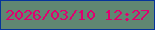 文字の大きさ：5、枠の色：05349b、背景の色：608772、文字の色：e0006f 無料ブログパーツのブログ時計