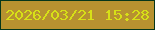 文字の大きさ：3、枠の色：05361a、背景の色：b79230、文字の色：d7e017 無料ブログパーツのブログ時計
