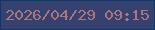 文字の大きさ：1、枠の色：053c68、背景の色：37416f、文字の色：a9757f 無料ブログパーツのブログ時計