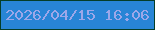 文字の大きさ：2、枠の色：053e28、背景の色：2885d6、文字の色：9ca7e9 無料ブログパーツのブログ時計