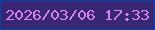 文字の大きさ：4、枠の色：0541b0、背景の色：382772、文字の色：db7ff4 無料ブログパーツのブログ時計