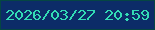 文字の大きさ：2、枠の色：054643、背景の色：0c2c68、文字の色：33dbb5 無料ブログパーツのブログ時計