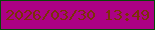 文字の大きさ：5、枠の色：054907、背景の色：ac0184、文字の色：7b3107 無料ブログパーツのブログ時計