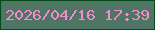 文字の大きさ：2、枠の色：054b1a、背景の色：4f7665、文字の色：f48bca 無料ブログパーツのブログ時計