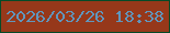 文字の大きさ：5、枠の色：054b28、背景の色：96381a、文字の色：6096bd 無料ブログパーツのブログ時計