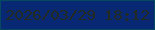 文字の大きさ：1、枠の色：054b60、背景の色：082873、文字の色：212921 無料ブログパーツのブログ時計