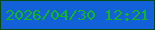 文字の大きさ：5、枠の色：054d12、背景の色：1261d8、文字の色：14b620 無料ブログパーツのブログ時計