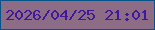 文字の大きさ：3、枠の色：055388、背景の色：8d6c86、文字の色：41179e 無料ブログパーツのブログ時計