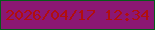 文字の大きさ：5、枠の色：055b1a、背景の色：8b1773、文字の色：b10e0e 無料ブログパーツのブログ時計
