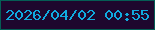 文字の大きさ：5、枠の色：055d55、背景の色：1e072e、文字の色：10aadf 無料ブログパーツのブログ時計