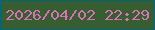文字の大きさ：1、枠の色：056576、背景の色：365e30、文字の色：d872b7 無料ブログパーツのブログ時計