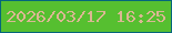 文字の大きさ：4、枠の色：05667b、背景の色：56bf30、文字の色：dbb793 無料ブログパーツのブログ時計