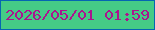 文字の大きさ：1、枠の色：0566b2、背景の色：45cb86、文字の色：ac148e 無料ブログパーツのブログ時計