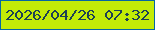 文字の大きさ：4、枠の色：0567a3、背景の色：c3ec07、文字の色：1d4154 無料ブログパーツのブログ時計