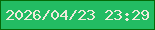文字の大きさ：3、枠の色：056908、背景の色：23bc63、文字の色：f0eadb 無料ブログパーツのブログ時計