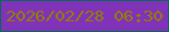 文字の大きさ：5、枠の色：056a5a、背景の色：8032b8、文字の色：928103 無料ブログパーツのブログ時計