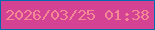 文字の大きさ：2、枠の色：056aab、背景の色：d44293、文字の色：f28994 無料ブログパーツのブログ時計