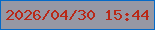 文字の大きさ：3、枠の色：056ac7、背景の色：9698a4、文字の色：b92918 無料ブログパーツのブログ時計