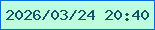 文字の大きさ：5、枠の色：056add、背景の色：bdffdc、文字の色：13546c 無料ブログパーツのブログ時計