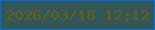 文字の大きさ：1、枠の色：056ce6、背景の色：335657、文字の色：6b5f1d 無料ブログパーツのブログ時計
