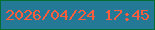 文字の大きさ：4、枠の色：056e34、背景の色：247a96、文字の色：fc5e3d 無料ブログパーツのブログ時計