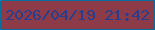 文字の大きさ：5、枠の色：056e9f、背景の色：8e3b49、文字の色：263e8d 無料ブログパーツのブログ時計