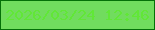 文字の大きさ：2、枠の色：057008、背景の色：71dc5e、文字の色：61e737 無料ブログパーツのブログ時計