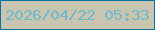 文字の大きさ：3、枠の色：0572a5、背景の色：cac5b1、文字の色：6fbaca 無料ブログパーツのブログ時計