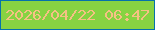 文字の大きさ：2、枠の色：0572ab、背景の色：87d342、文字の色：f6c184 無料ブログパーツのブログ時計