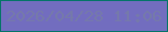 文字の大きさ：1、枠の色：057468、背景の色：726dbf、文字の色：7579ab 無料ブログパーツのブログ時計