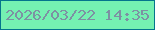文字の大きさ：2、枠の色：05758d、背景の色：75f1b2、文字の色：7d91a3 無料ブログパーツのブログ時計