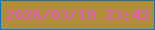 文字の大きさ：4、枠の色：0575c9、背景の色：af8e37、文字の色：ef55d8 無料ブログパーツのブログ時計