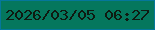 文字の大きさ：5、枠の色：05779b、背景の色：05775d、文字の色：0f1a11 無料ブログパーツのブログ時計