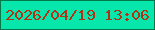 文字の大きさ：3、枠の色：05784b、背景の色：07e7ac、文字の色：b33116 無料ブログパーツのブログ時計