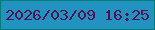 文字の大きさ：5、枠の色：057b78、背景の色：2292c1、文字の色：50134f 無料ブログパーツのブログ時計