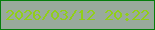 文字の大きさ：4、枠の色：057e0c、背景の色：99aa9c、文字の色：91cf19 無料ブログパーツのブログ時計
