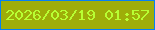 文字の大きさ：5、枠の色：0580f3、背景の色：9ead09、文字の色：b8fe33 無料ブログパーツのブログ時計