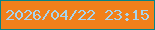 文字の大きさ：2、枠の色：058488、背景の色：f1801b、文字の色：a7d4ef 無料ブログパーツのブログ時計