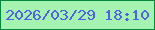 文字の大きさ：1、枠の色：05893e、背景の色：a5f3b1、文字の色：5060ec 無料ブログパーツのブログ時計