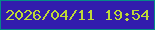 文字の大きさ：4、枠の色：058988、背景の色：321cad、文字の色：bed937 無料ブログパーツのブログ時計