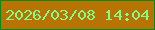 文字の大きさ：3、枠の色：058b13、背景の色：b77402、文字の色：7ffe89 無料ブログパーツのブログ時計