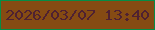 文字の大きさ：5、枠の色：058c46、背景の色：854b13、文字の色：4f2131 無料ブログパーツのブログ時計