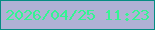 文字の大きさ：1、枠の色：058c82、背景の色：b0b1d5、文字の色：34f493 無料ブログパーツのブログ時計