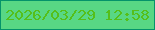 文字の大きさ：2、枠の色：05936a、背景の色：58d784、文字の色：55bf19 無料ブログパーツのブログ時計