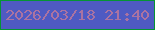 文字の大きさ：1、枠の色：059434、背景の色：4f5ac2、文字の色：ab73a1 無料ブログパーツのブログ時計