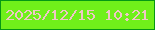 文字の大きさ：4、枠の色：059814、背景の色：70f01a、文字の色：efc7c6 無料ブログパーツのブログ時計