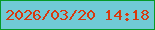 文字の大きさ：5、枠の色：059a27、背景の色：70cad5、文字の色：d8390e 無料ブログパーツのブログ時計