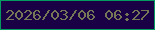 文字の大きさ：4、枠の色：059a60、背景の色：1a0044、文字の色：747857 無料ブログパーツのブログ時計